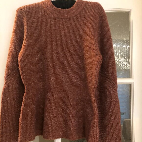 BNWT Kaffe Clothing Sweater Women M Apple Butter Melange Kanitana Knit Wool Blen - Picture 1 of 4